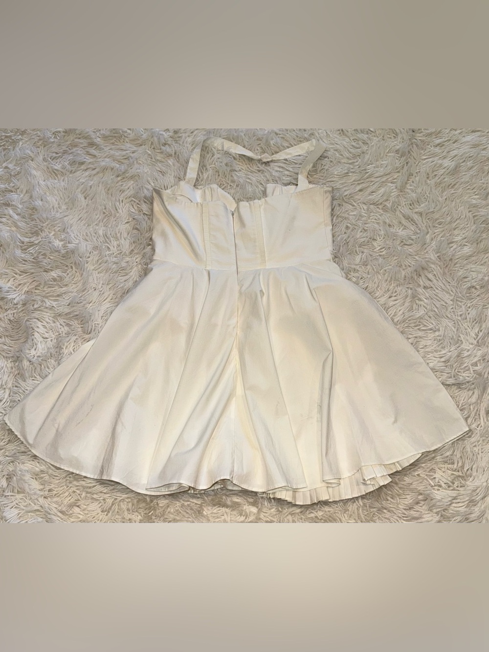 NEW HOUSE OF CB Heidi white cotton halter Minidress Sz XL - Picture 6 of 10
